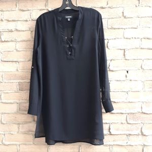 le chateau Sheer Black Tunic